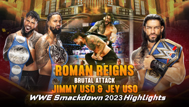 Roman Reigns Brutal Attack Jimmy Uso & Jey Uso WWE Smackdown 2023 Highlights
