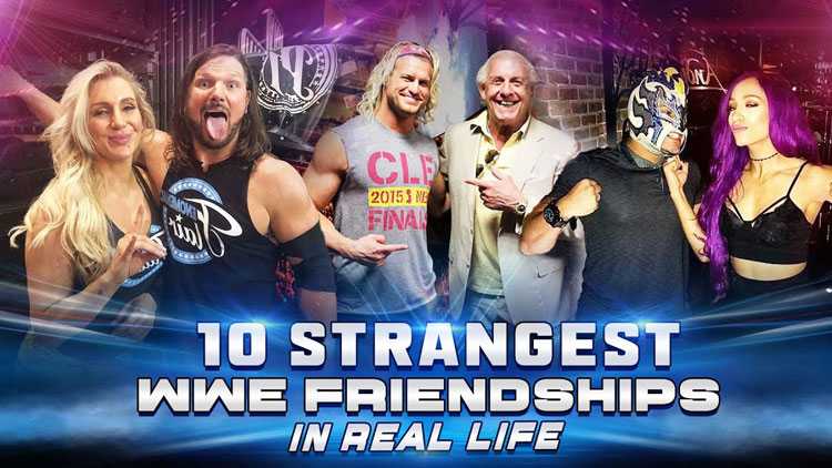 10 Strangest WWE Friendships in Real Life