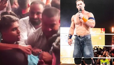 Fans got into a fight to take John Cena's shirt!